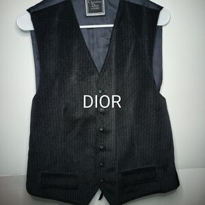 Christian Dior Monsieur Men's Black Formal Suit Vest